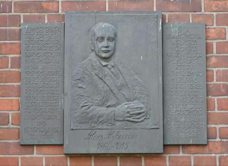 Monument on Dr. Alzheimer’s former home, Villa of Wrocław