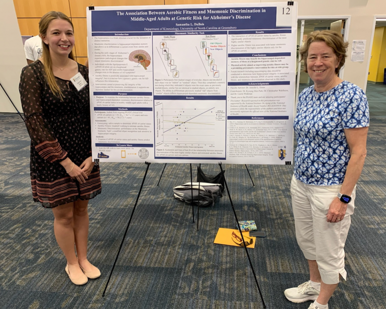 Sam DuBois and Dr. Etnier at the UNCG Graduate Research Showcase