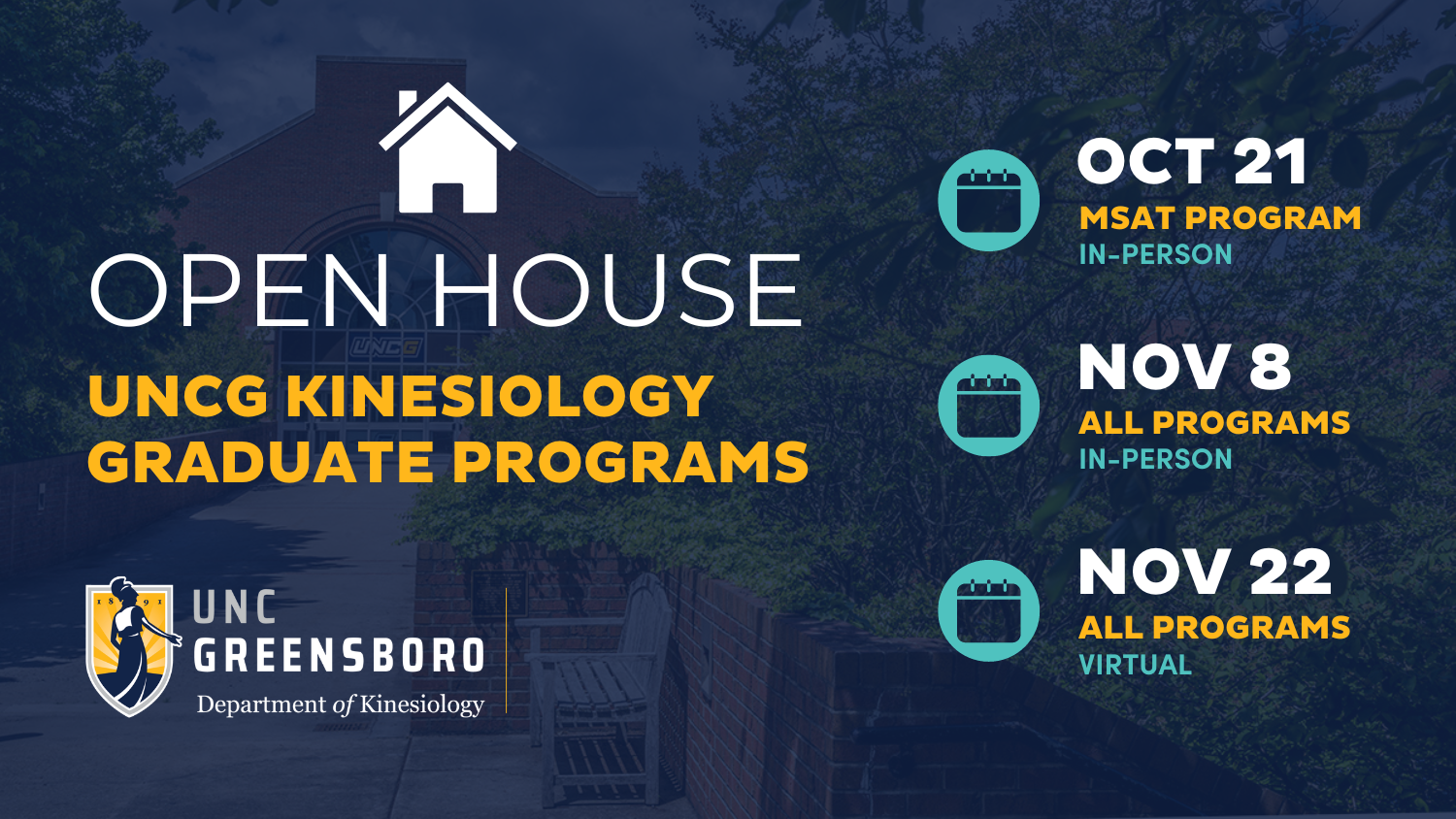 Fall 2024 Open House Events for KIN Graduate Programs