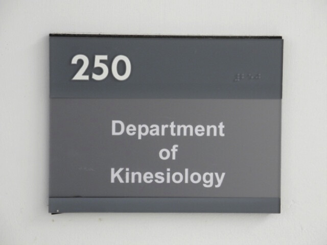 Department of Kinesiology Sign