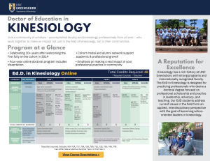 Doctor of Kinesiology program brochure. 