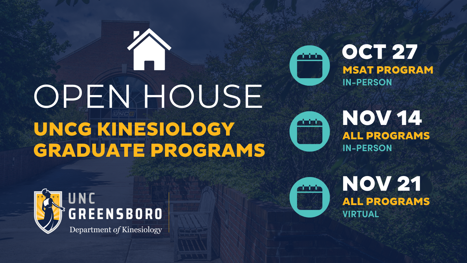 Fall 2025 Open House Events for KIN Graduate Programs